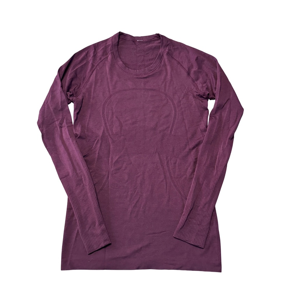 Lululemon Swiftly Tech‎ Long Sleeve 2.0 Shirt Burgundy Size 8
